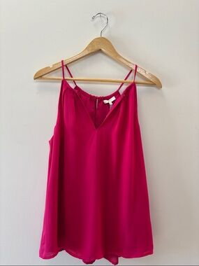 Joie Fuchsia Spaghetti-Strap V-Neck Camisole